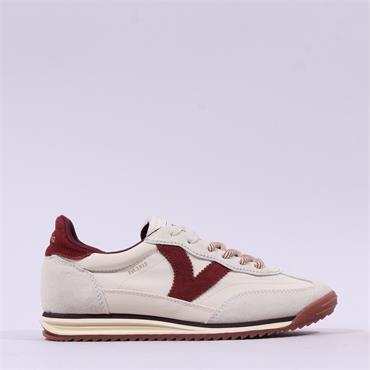 Victoria Saturno Retro Trainer - Cream Tan
